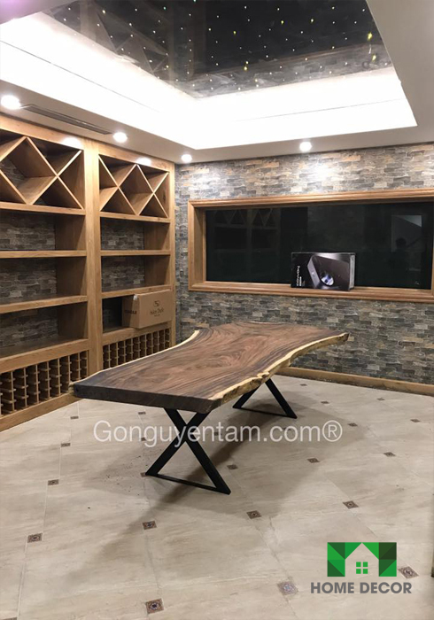 Bàn gỗ nguyên tấm có sẵn - Mẫu 5