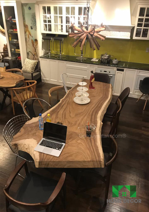 Bàn gỗ nguyên tấm có sẵn - Mẫu 8