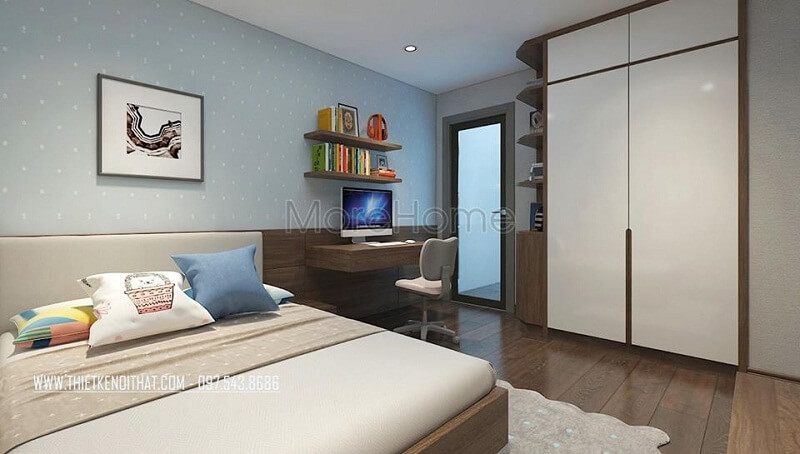 Mẫu tủ quần áo cao cấp có thêm kệ mở bên hông mang đến thiết kế mới lạ giúp gia chủ trưng bày những món đồ xinh xắn bên ngoài.