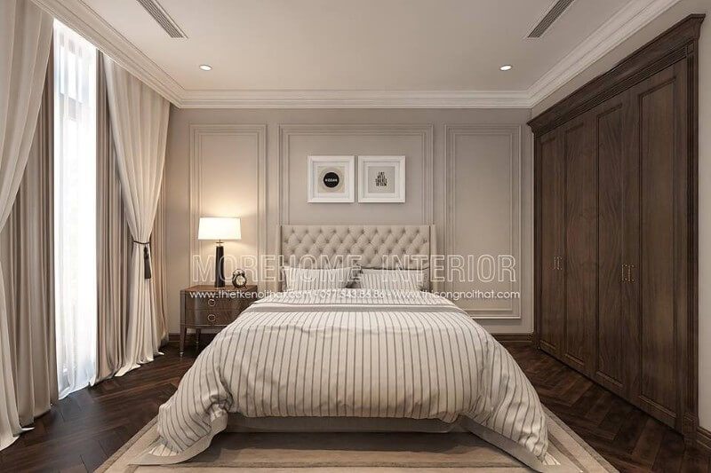 Vẻ ngoài sang trọng, thanh lịch cùng tone màu nâu trầm ấm áp, tủ quần áo gỗ óc chó mang lại sự sang trọng cũng như là tiện nghi nhất cho gia chủ